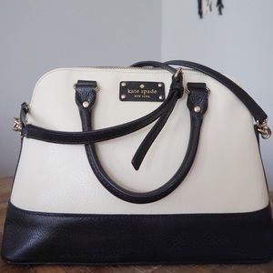 Kate Spade Cream and Black Wellesley Rachelle Bag